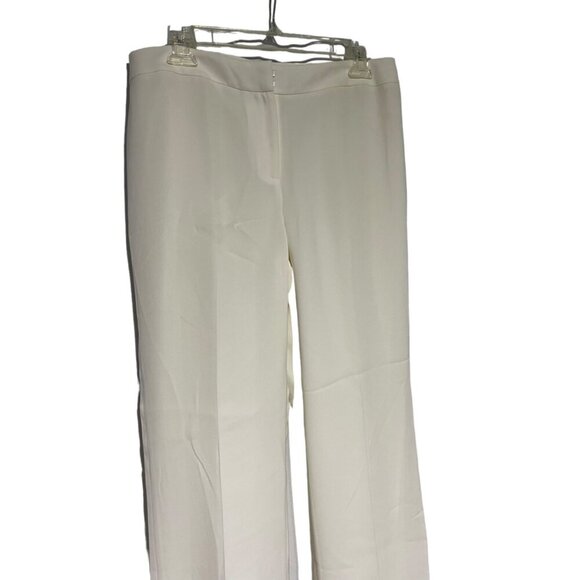 Lafayette 148 Women's Barrow Classic Fit Straight Leg Trouser Pants Cream S10 - Picture 2 of 6
